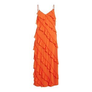 Vila Clothes Orange Polyester Women's Dress